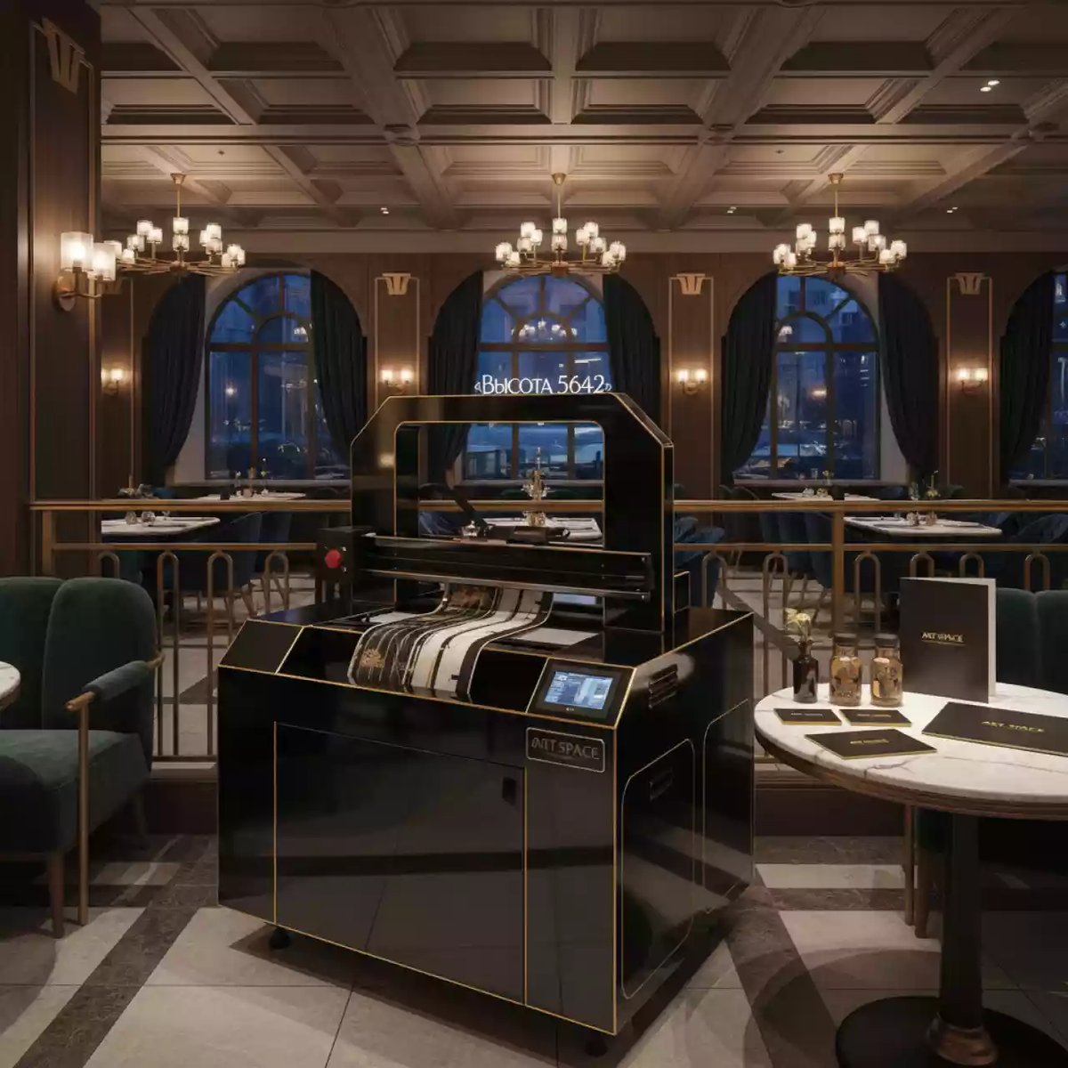 Аренда Принтер UV DTF рулонный Colors CL 0303XH 01 300 мм в ресторане «Высота 5642» — ART SPACE