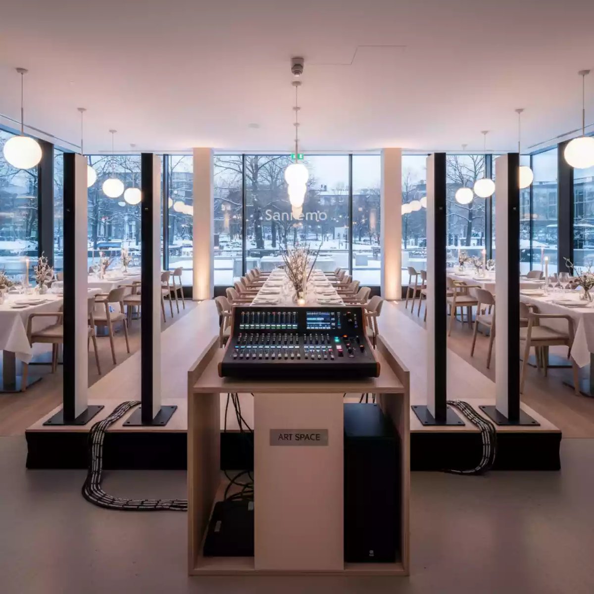 Аренда Продакшн звуковой профессиональный в ресторане «Sanremo» — ART SPACE