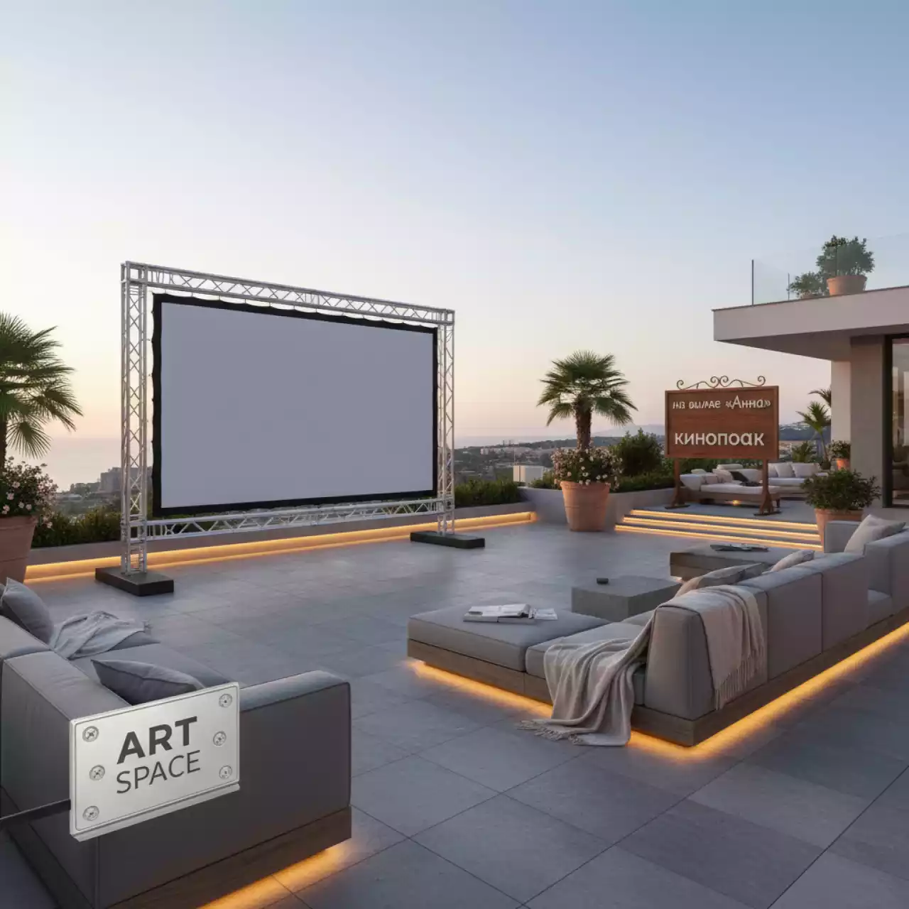 Аренда Проекционный экран на раме 3х2 м на вилле «Анна» — ART SPACE