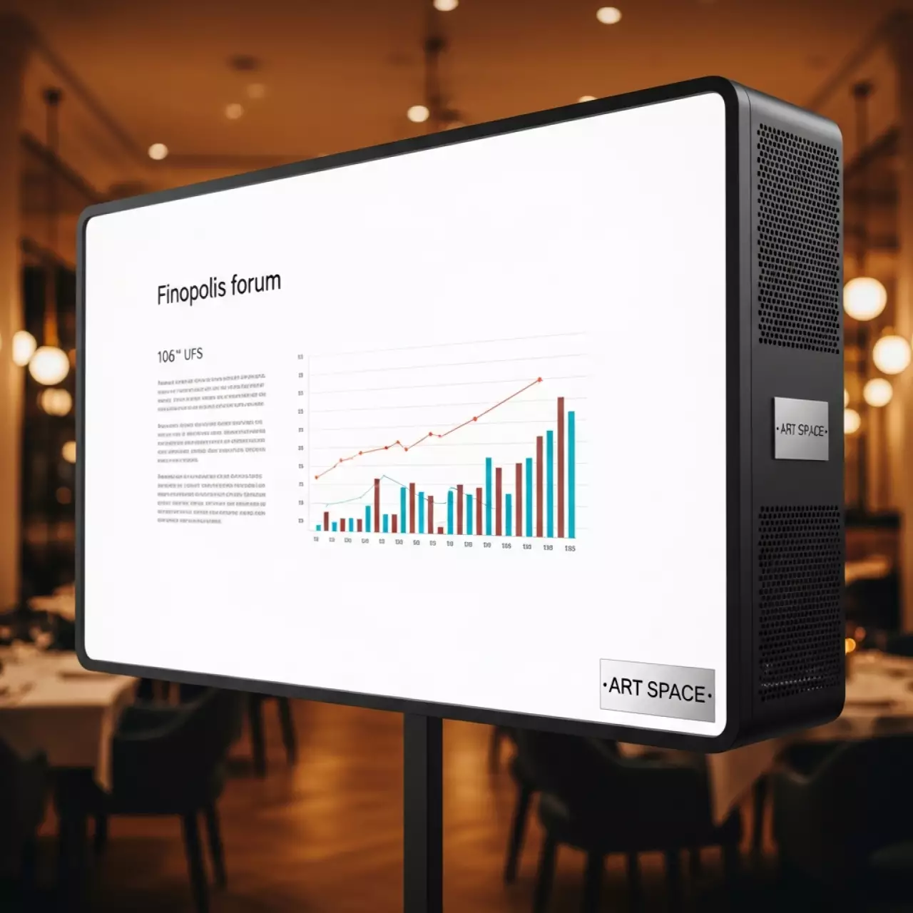 Аренда Проекционный экран UFS 106 дюймов в ресторане «Brunello» — ART SPACE