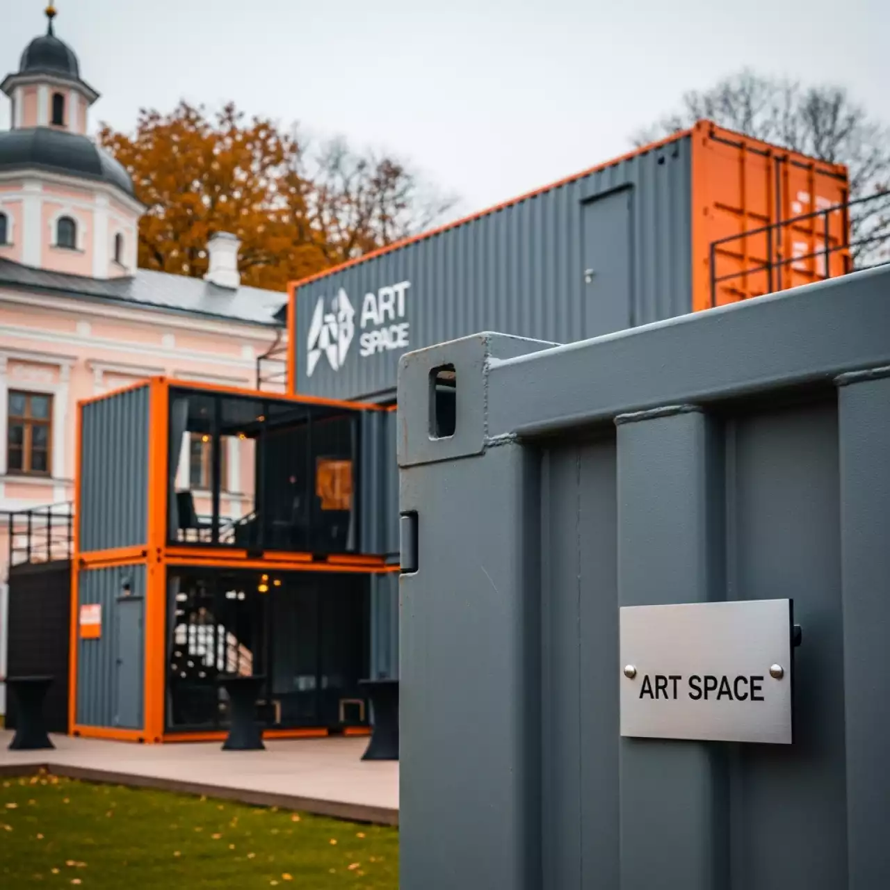 Аренда Проект застройки с использованием морских контейнеров в усадьбе Голицына — ART SPACE