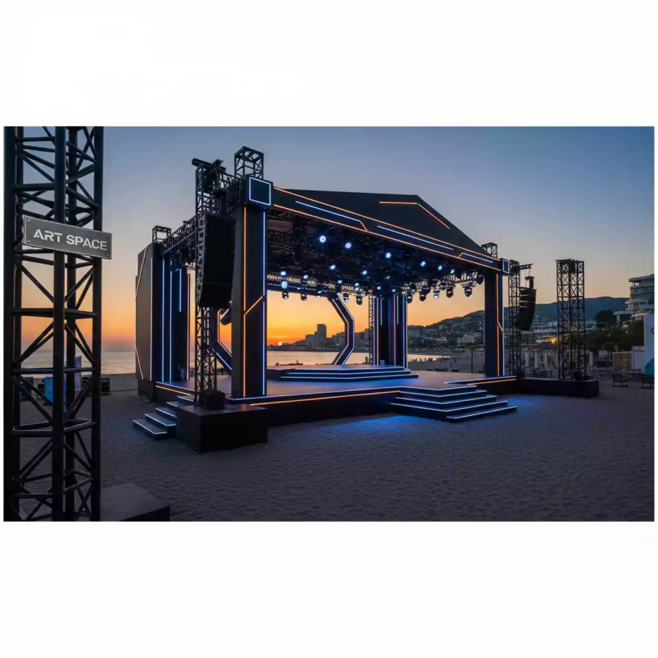 Аренда Проектирование сцен и подиумов на пляже «Мандарин» — ART SPACE