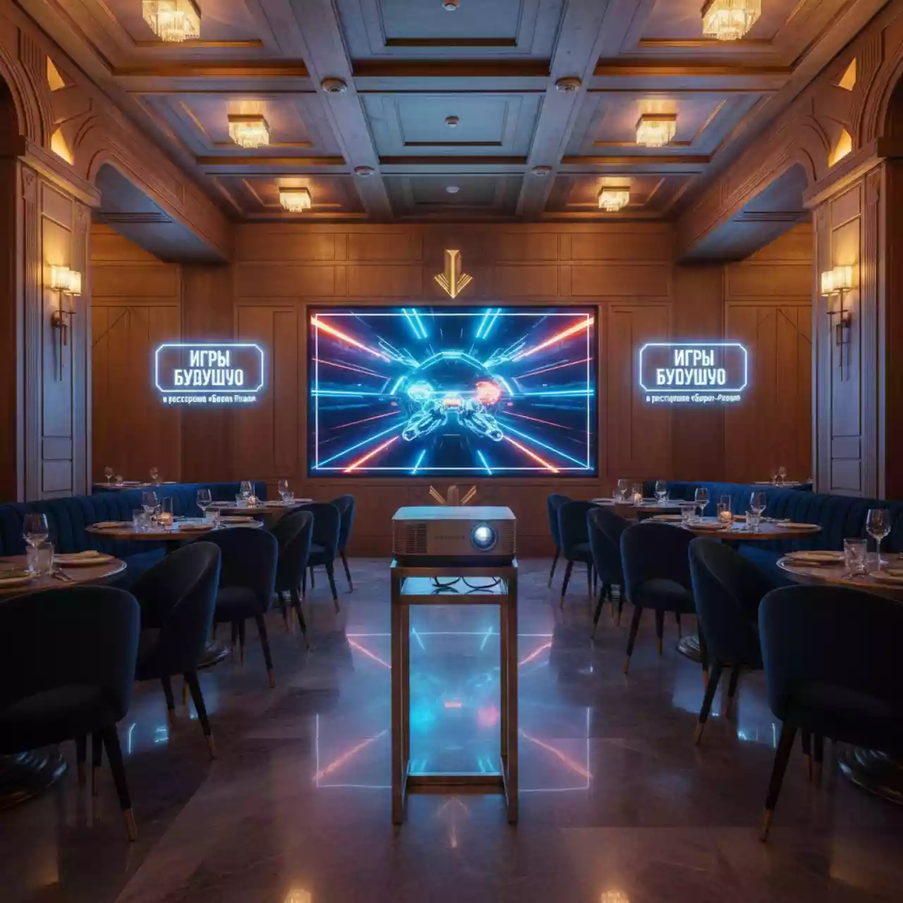 Аренда Проектор BenQ MX 503 в ресторане «Баран-Рапан» — ART SPACE