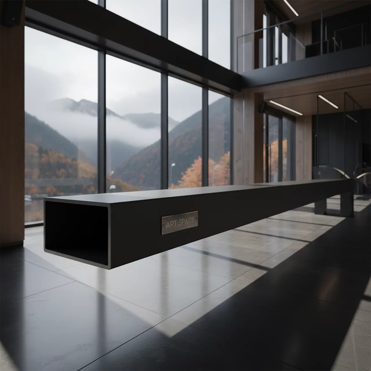 Аренда Профиль квадратного сечения 18х18х2000 мм черный в Поляна 1389 Отель и Спа — ART SPACE