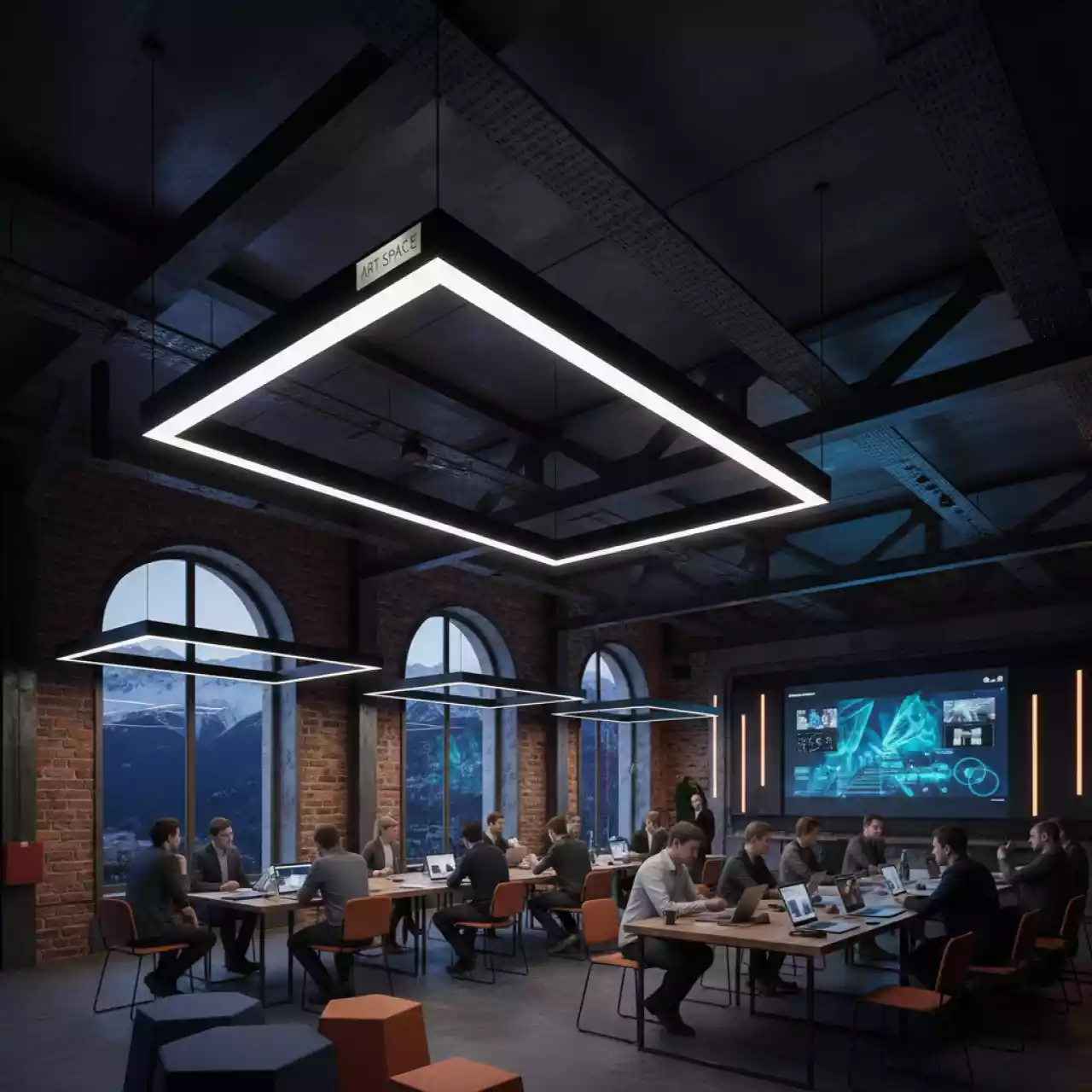 Аренда Профиль квадратного сечения 2000 мм черный под LED ленту с рассеивателем на курорте «Газпром» (Альпика) — ART SPACE