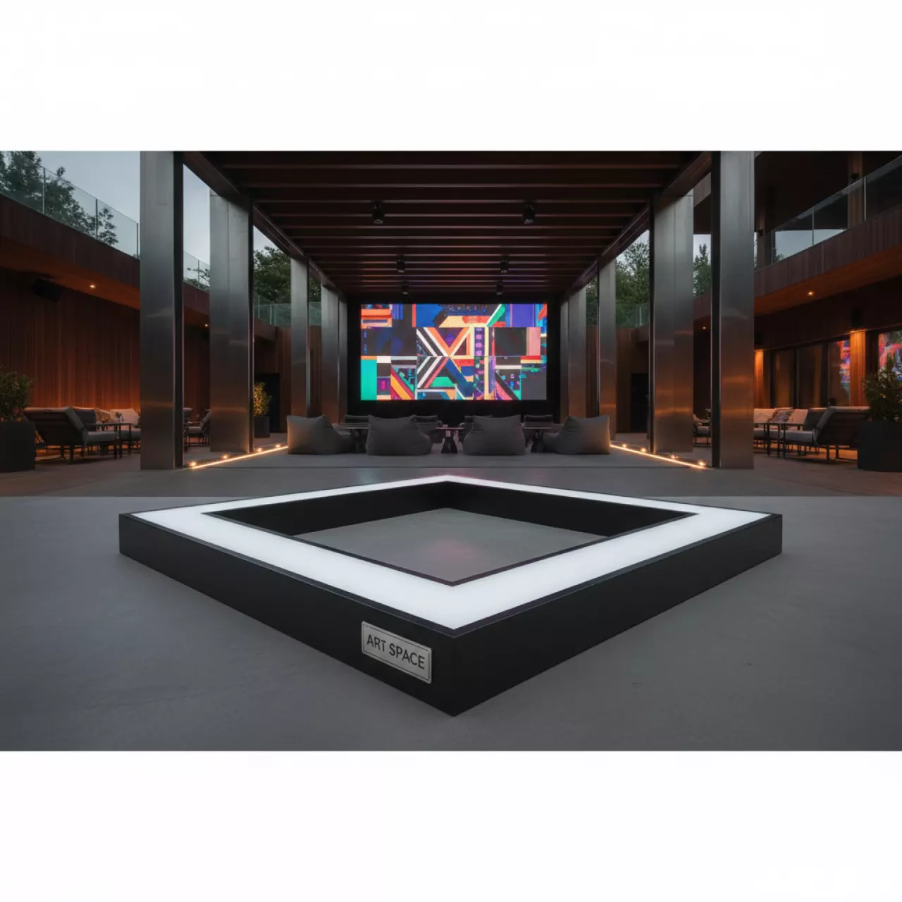 Аренда Профиль квадратного сечения черный под LED ленту с рассеивателем в Rodina Grand Hotel & SPA — ART SPACE