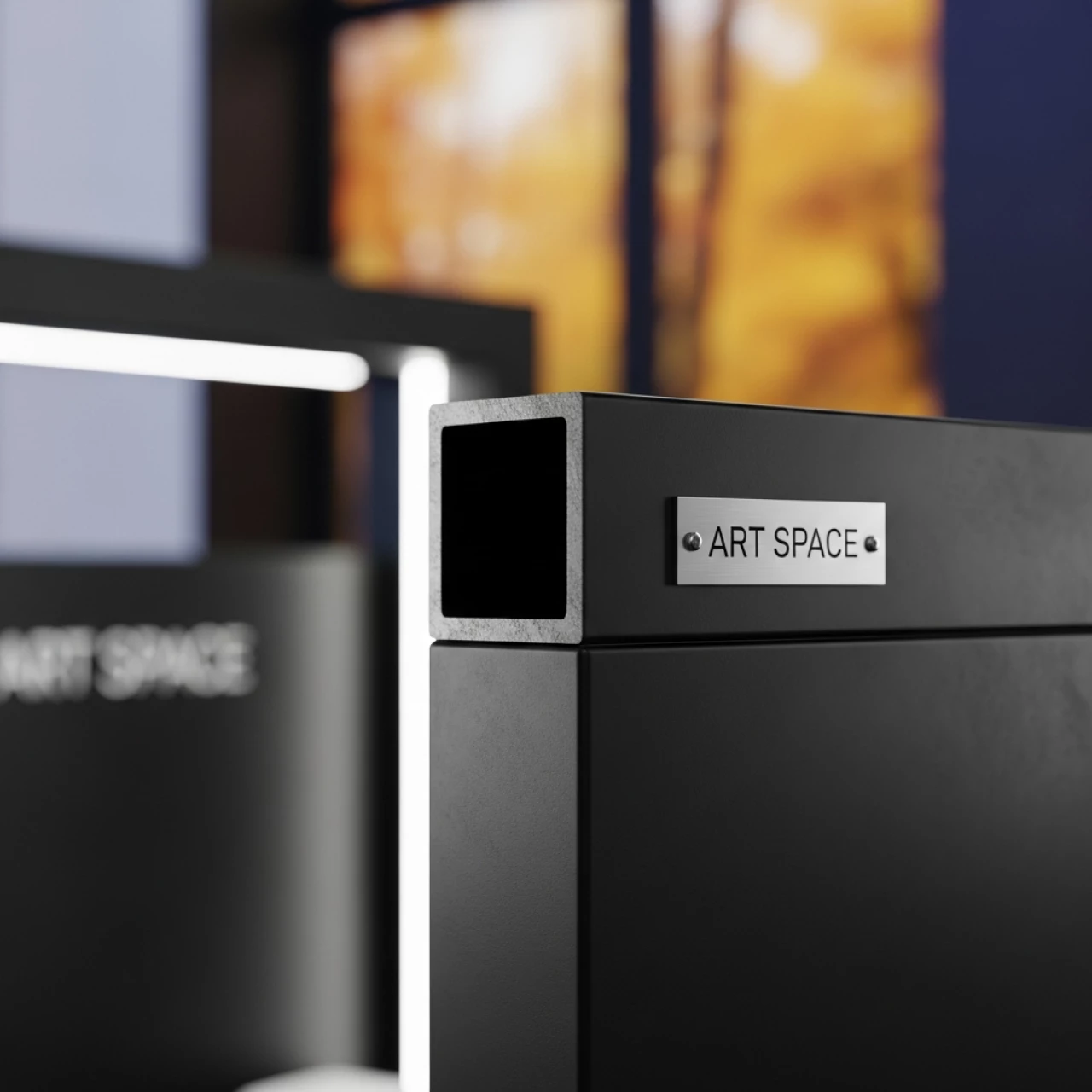 Аренда Профиль квадратного сечения под ЛДСП 18х18х1000 мм черный муар на вилле «Анна» — ART SPACE