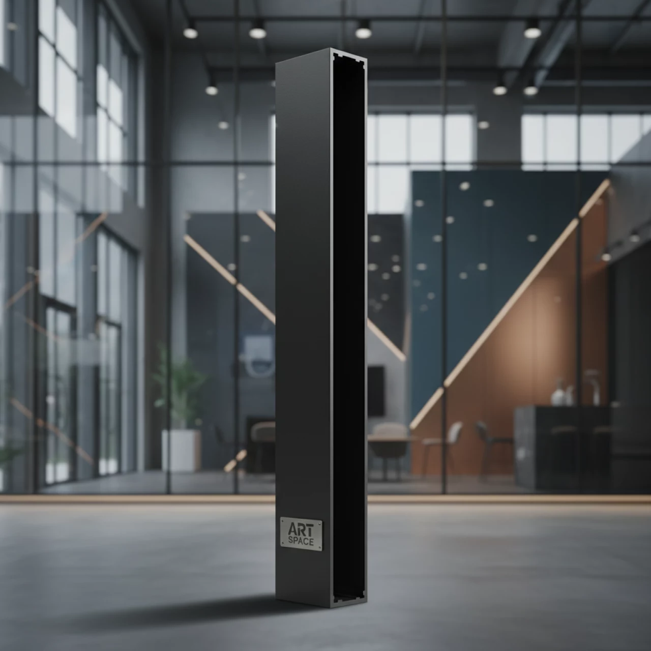 Аренда Профиль квадратного сечения под стекло 18х18х1000 мм черный в МФК «Горный» — ART SPACE