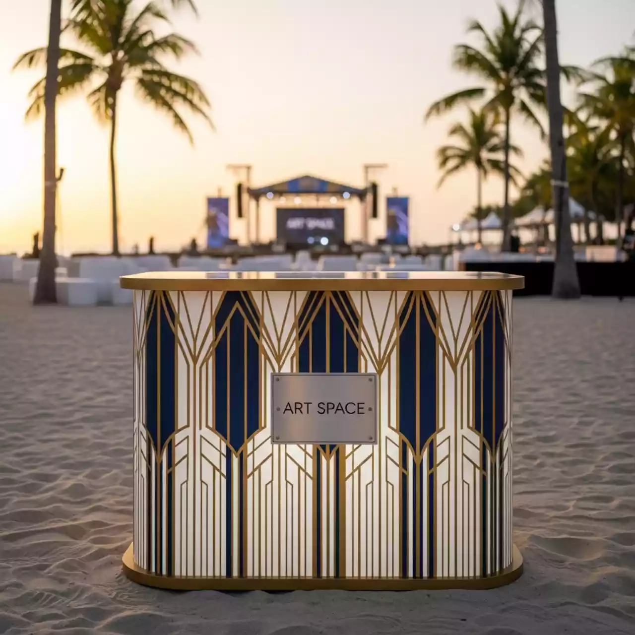 Аренда Промостойка двусторонняя SEG Pro на пляже «Мандарин» — ART SPACE