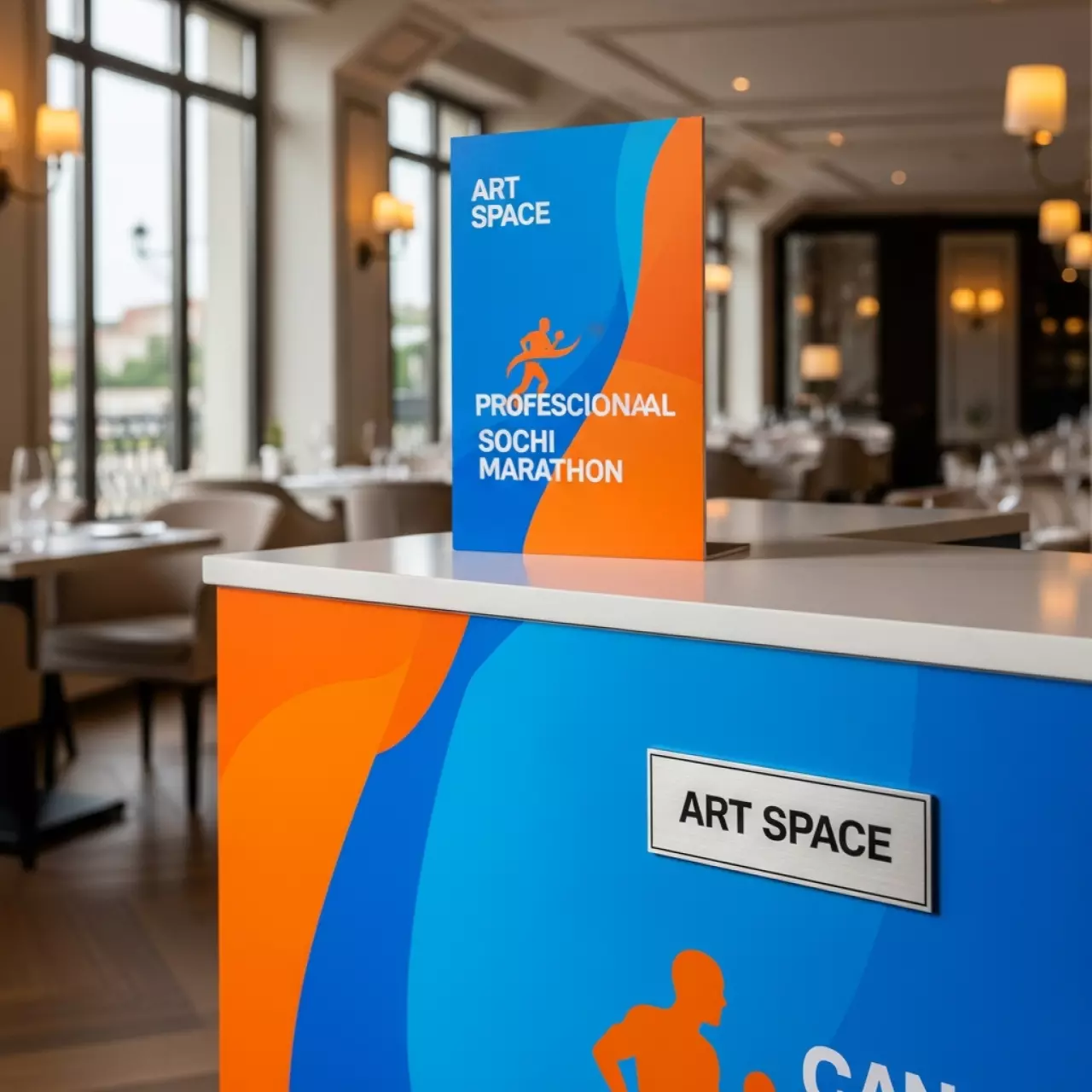 Аренда Промостойки для конференции в ресторане «La Terrazza» — ART SPACE