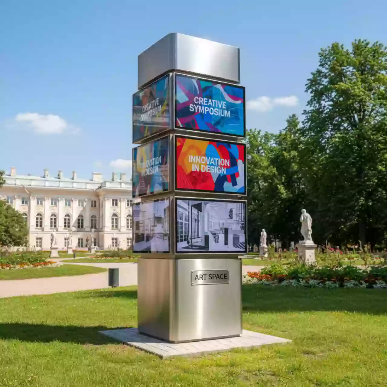 Аренда Промостойки рекламные City в усадьбе Голицына — ART SPACE