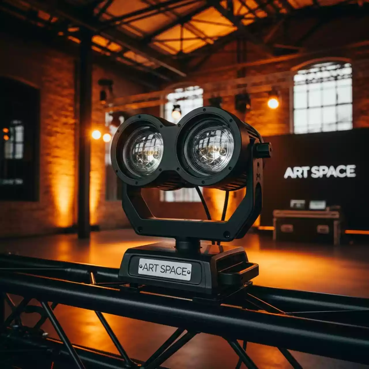 Аренда Прожектор матричный светодиодный COB Blinder 2х100W в ледовой арене «Шайба» — ART SPACE