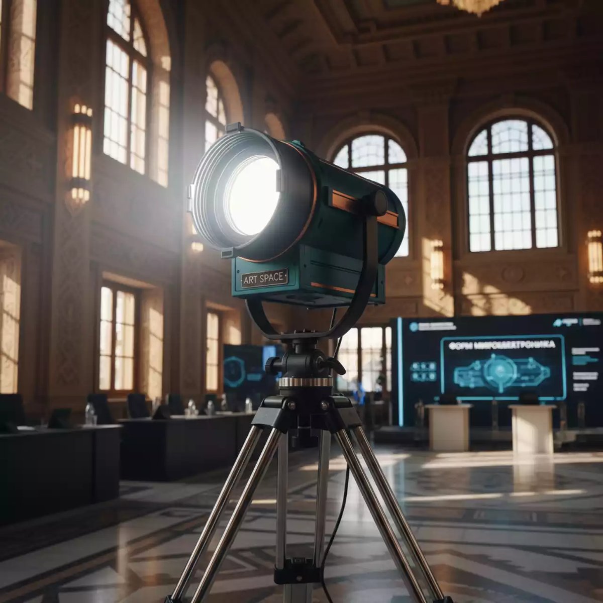 Аренда Прожектор следящего света Robert Juliat Cyrano 2500 в этно-парке «Моя Россия» — ART SPACE