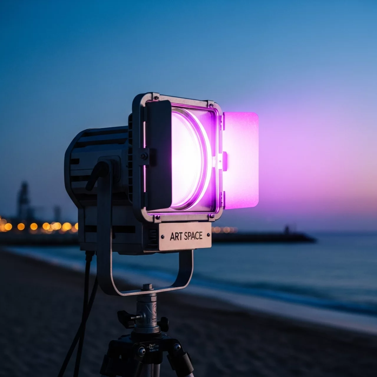 Аренда Прожектор со сменой цвета на пляже «Маяк» — ART SPACE