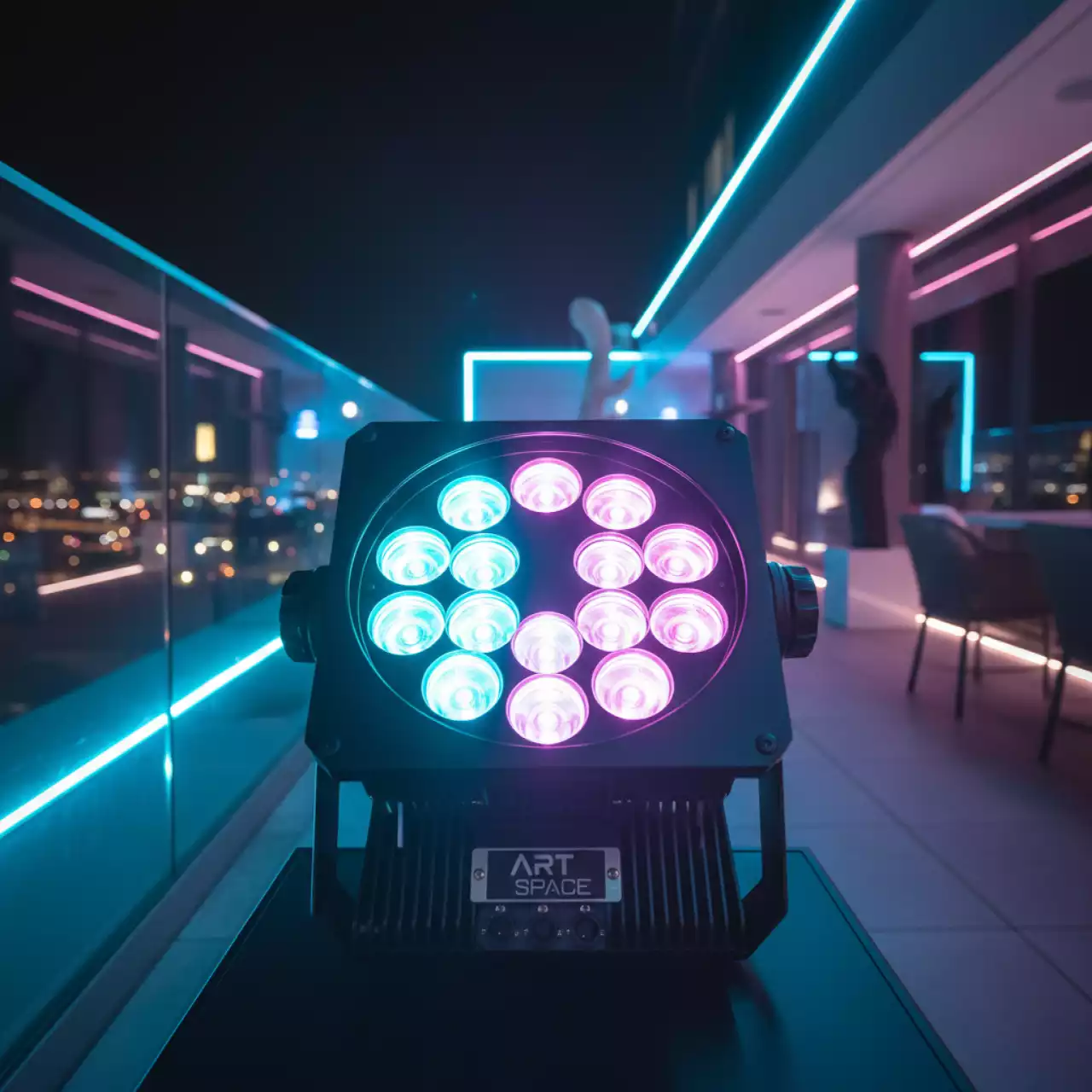 Аренда Прожектор светодиодный LED Par Anlight ANLT3001Z 18х10 RGBW Zoom в ресторане «La Terrazza» — ART SPACE