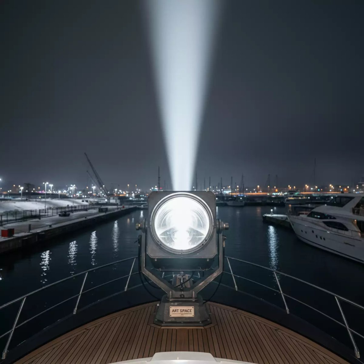 Аренда Прожектор зенитный Weinas SC на VIP-яхте (Имеретинский порт) — ART SPACE
