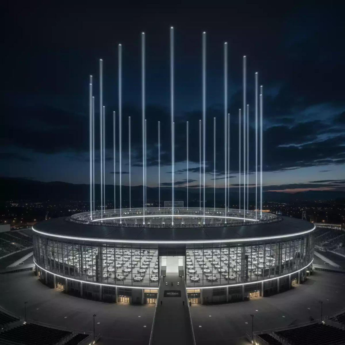 Аренда Прожектора зенитные на арене «Фишт» — ART SPACE