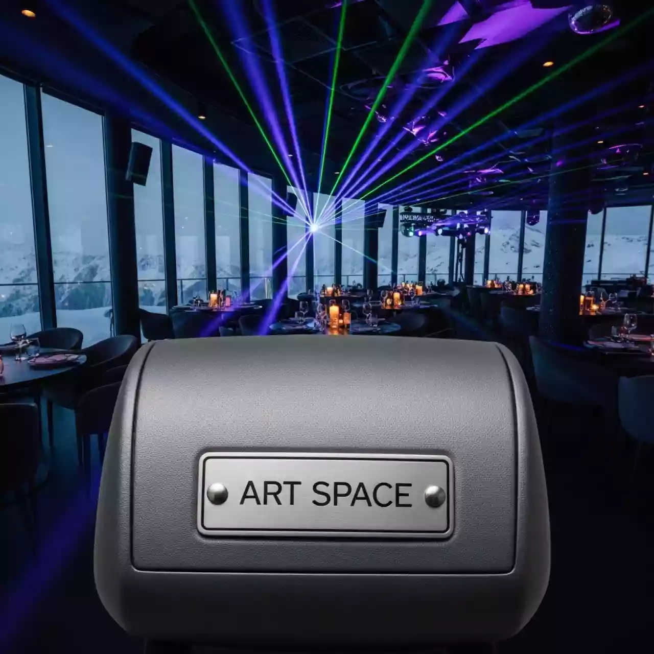 Аренда Прожекторы и лазеры в ресторане «Высота 5642» — ART SPACE