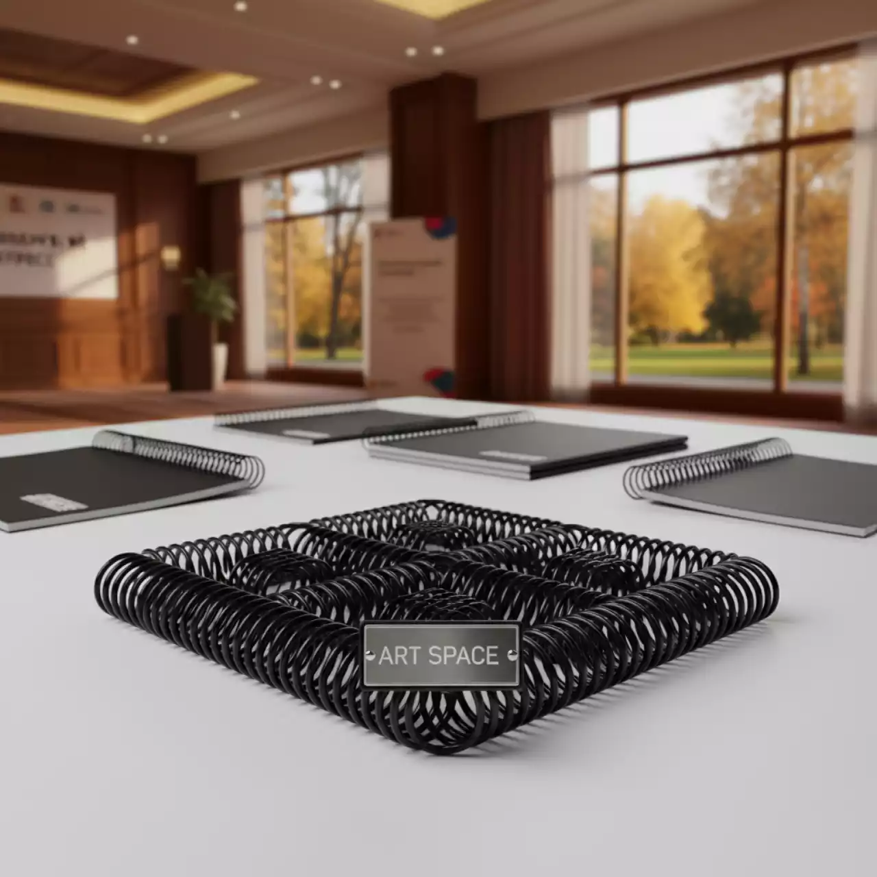 Аренда Пружины пластиковые для переплета Fellowes диаметр 10 мм черные в Mövenpick Hotel — ART SPACE