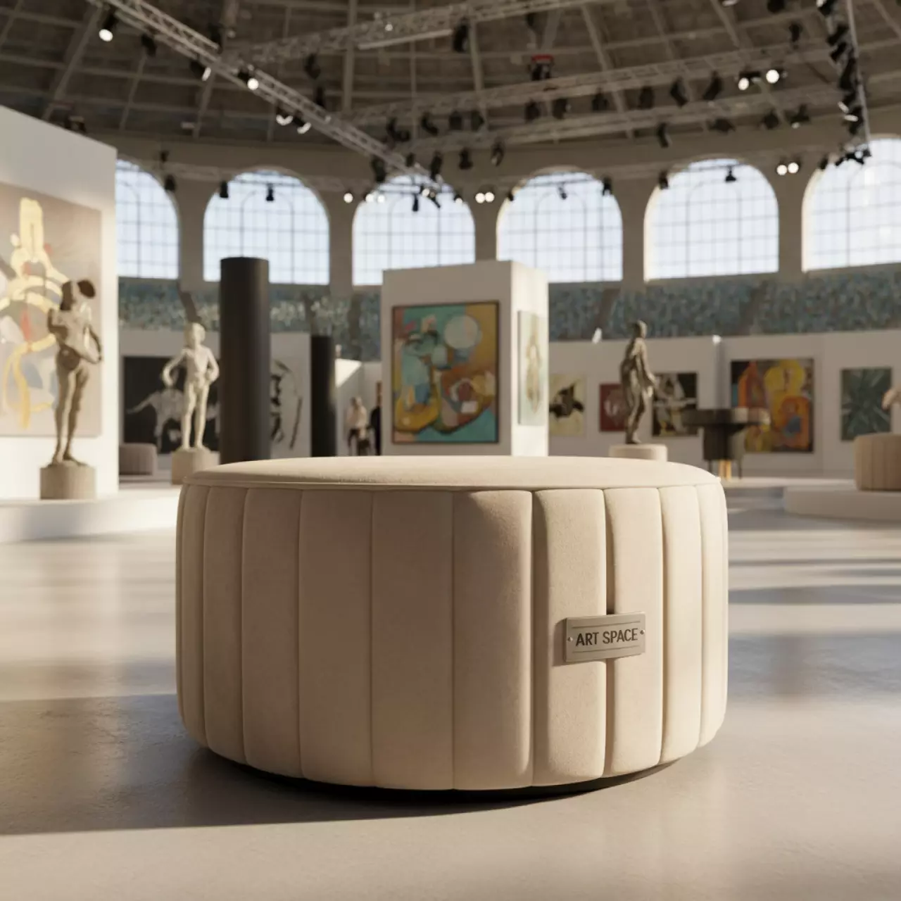 Аренда Пуф Ashfield бежевый на арене «Фишт» — ART SPACE