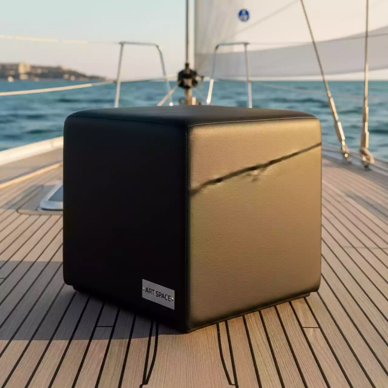 Аренда Пуф Block Black черный на парусной регате (Сочи) — ART SPACE