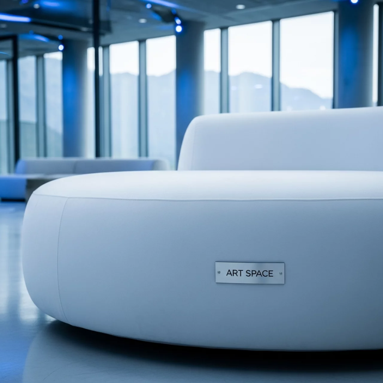 Аренда Пуф большой Норман бархатный белый 301 в Novotel Resort — ART SPACE