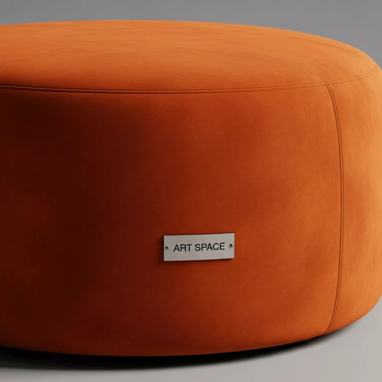 Аренда Пуф большой Норман бархатный тыквенный в банкетном зале «Дельфин» — ART SPACE