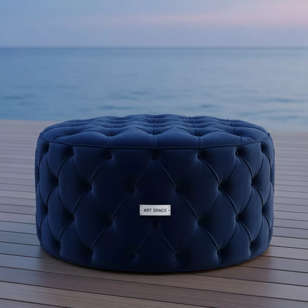 Аренда Пуф California синий на пляже «Ривьера» — ART SPACE