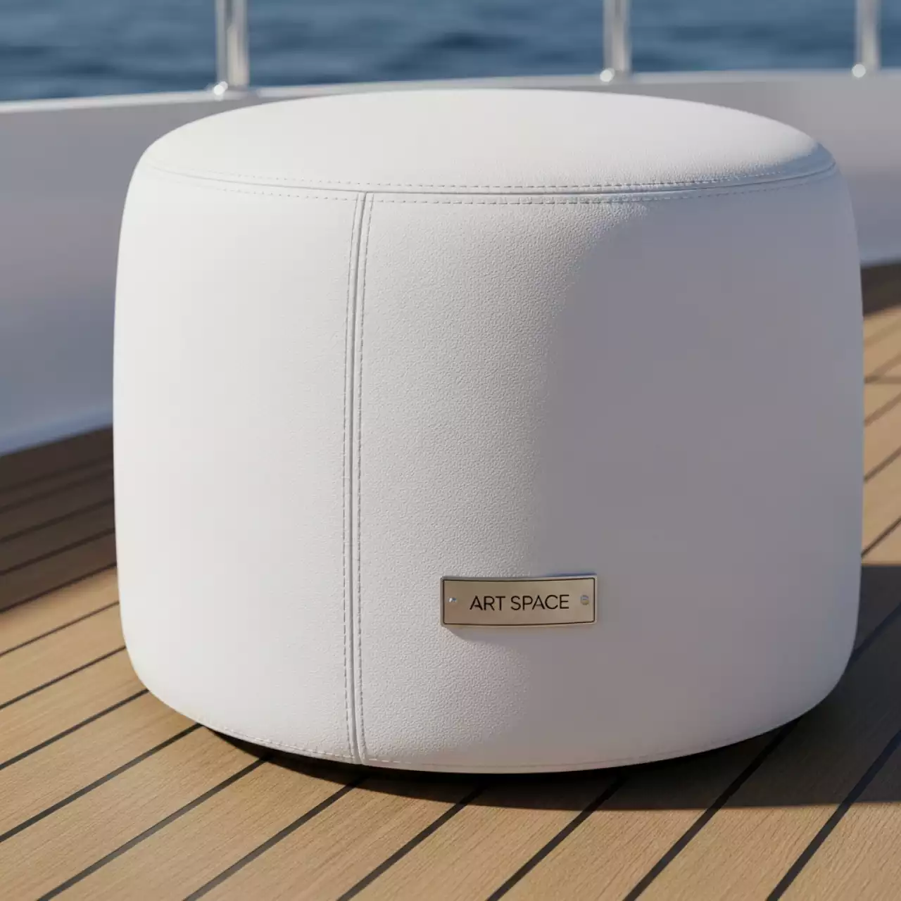 Аренда Пуф Charm design белый на теплоходе «Дагомыс» — ART SPACE