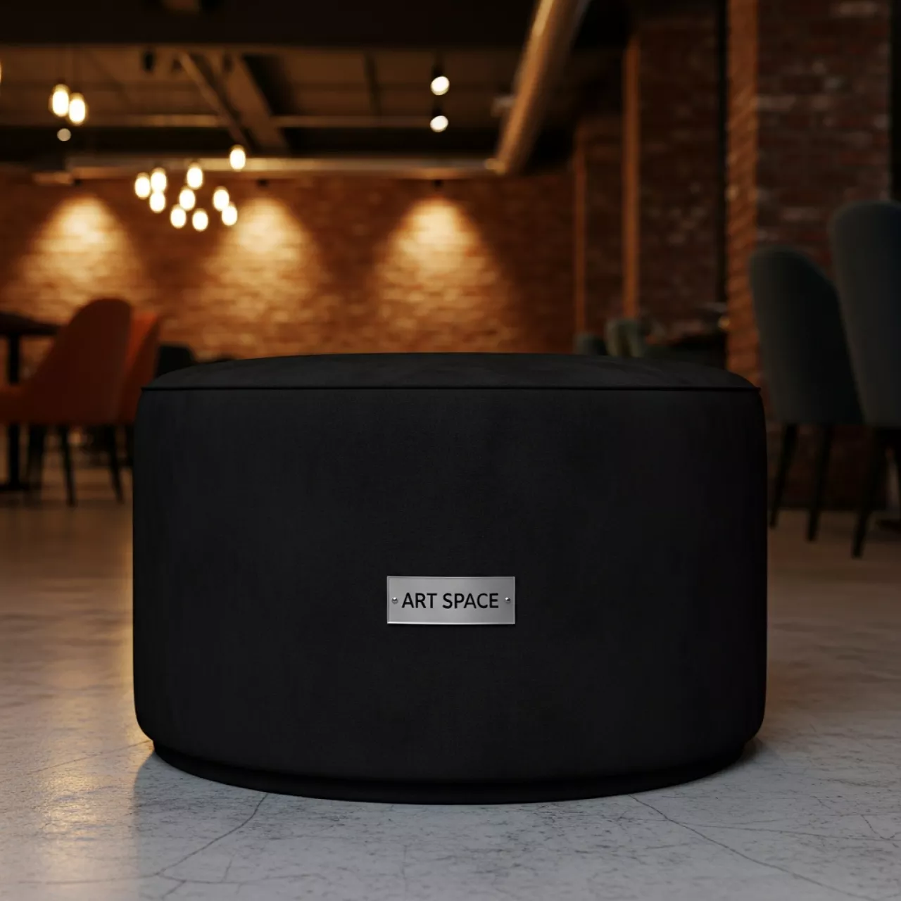Аренда Пуф Charme черный в ресторане «Магадан» — ART SPACE