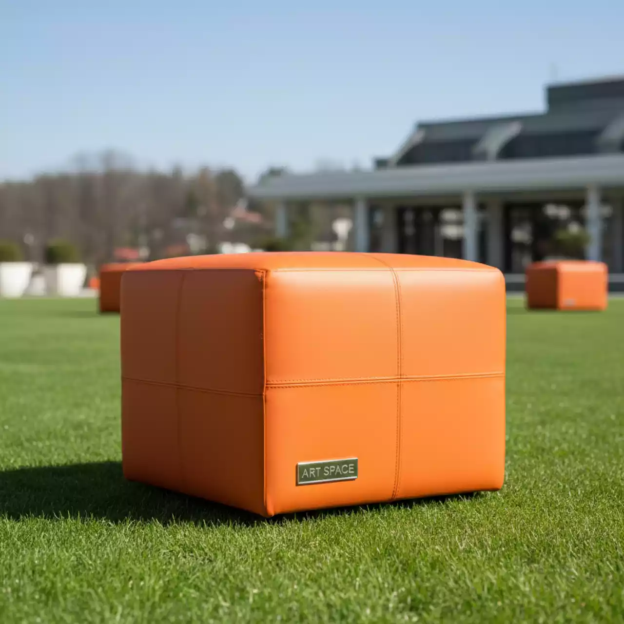 Аренда Пуф Cube оранжевый в Rodina Grand Hotel & SPA — ART SPACE