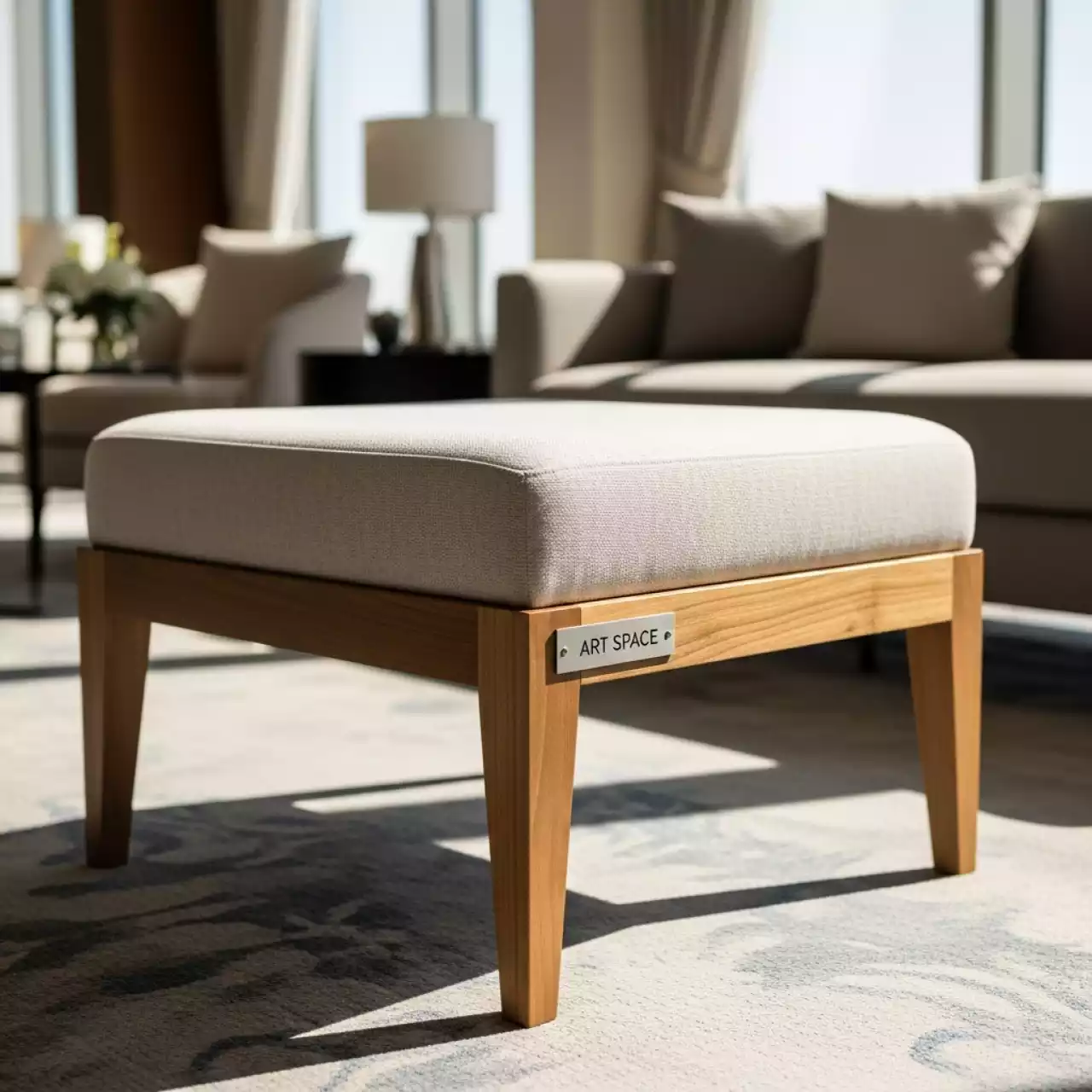 Аренда Пуф деревянный с подушкой Synthesis в отеле Hyatt Regency Sochi — ART SPACE