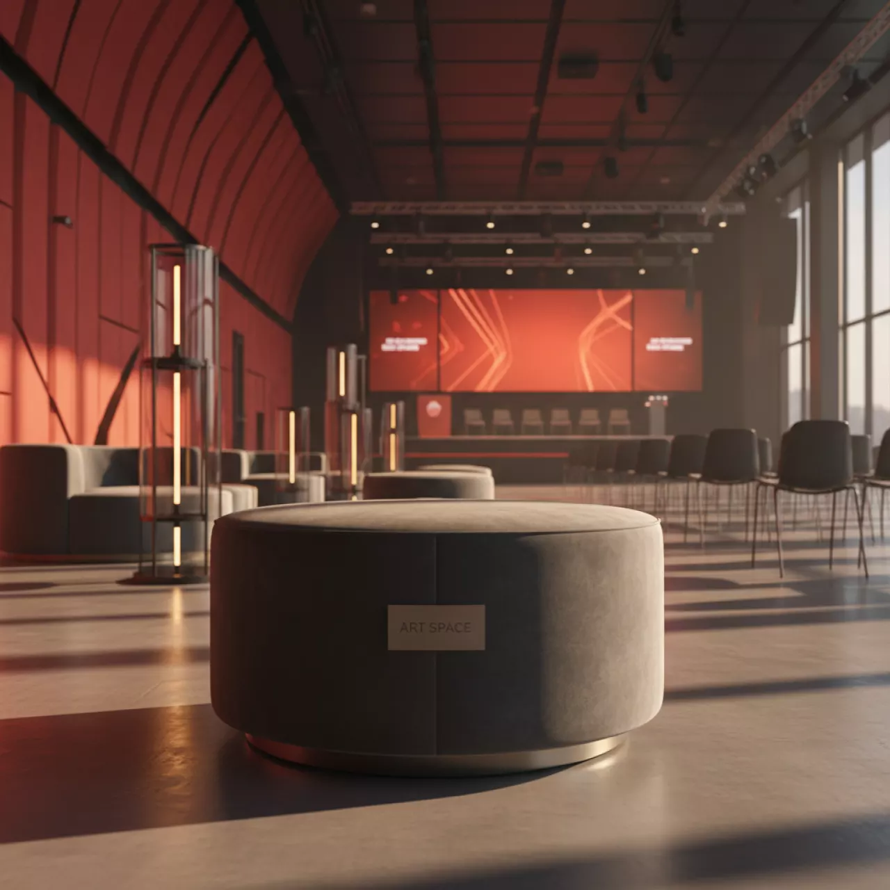 Аренда Пуф Эллада серый в Red Arena — ART SPACE