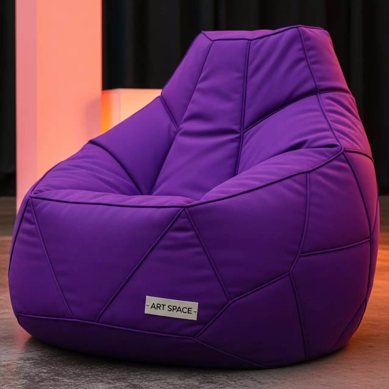 Аренда Пуф "Геометрия" бескаркасный фиолетовый в Swissôtel Resort Sochi Kamelia — ART SPACE