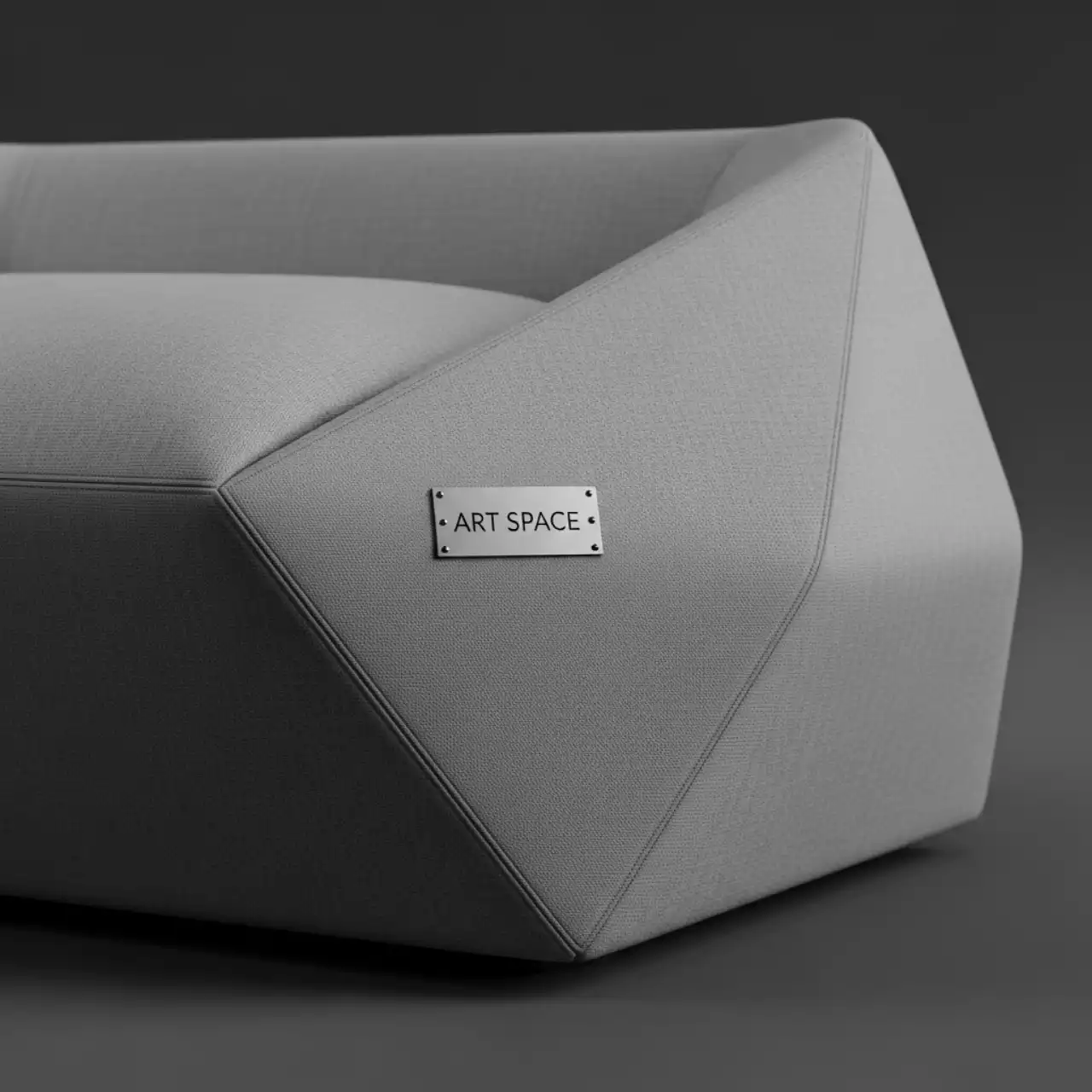 Аренда Пуф gray polygonal Shape в ресторане «Sanremo» — ART SPACE