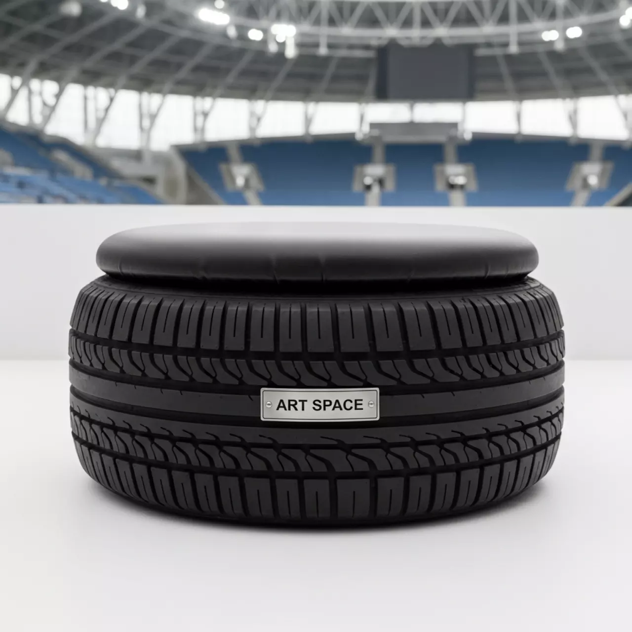 Аренда Пуф из шин черный на арене «Фишт» — ART SPACE