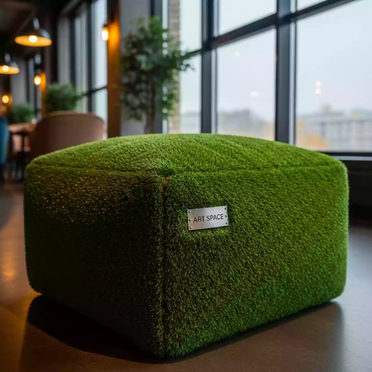 Аренда Пуф из травы квадратный в ресторане «Магадан» — ART SPACE