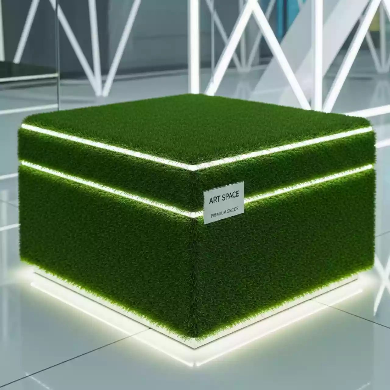 Аренда Пуф из травы прямоугольный в Grand Karat Sochi — ART SPACE