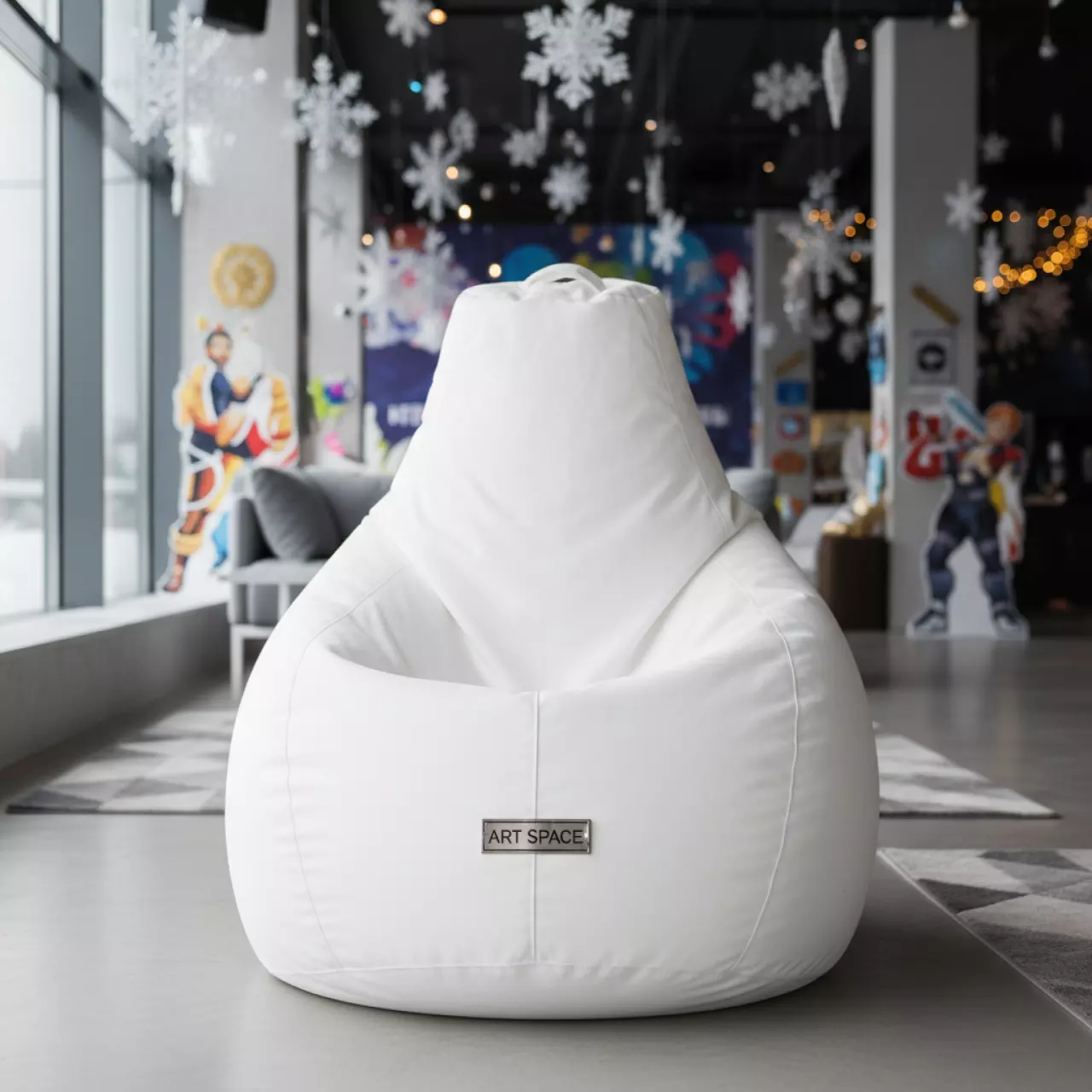 Аренда Пуф кресло мешок белый на пляжных клубах Хосты — ART SPACE