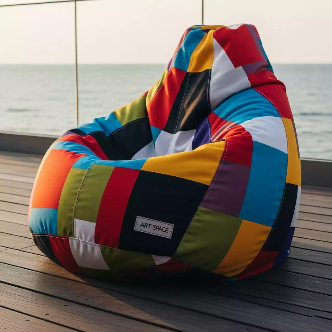 Аренда Пуф кресло мешок Мульти колор в ресторане «D.O.M» — ART SPACE