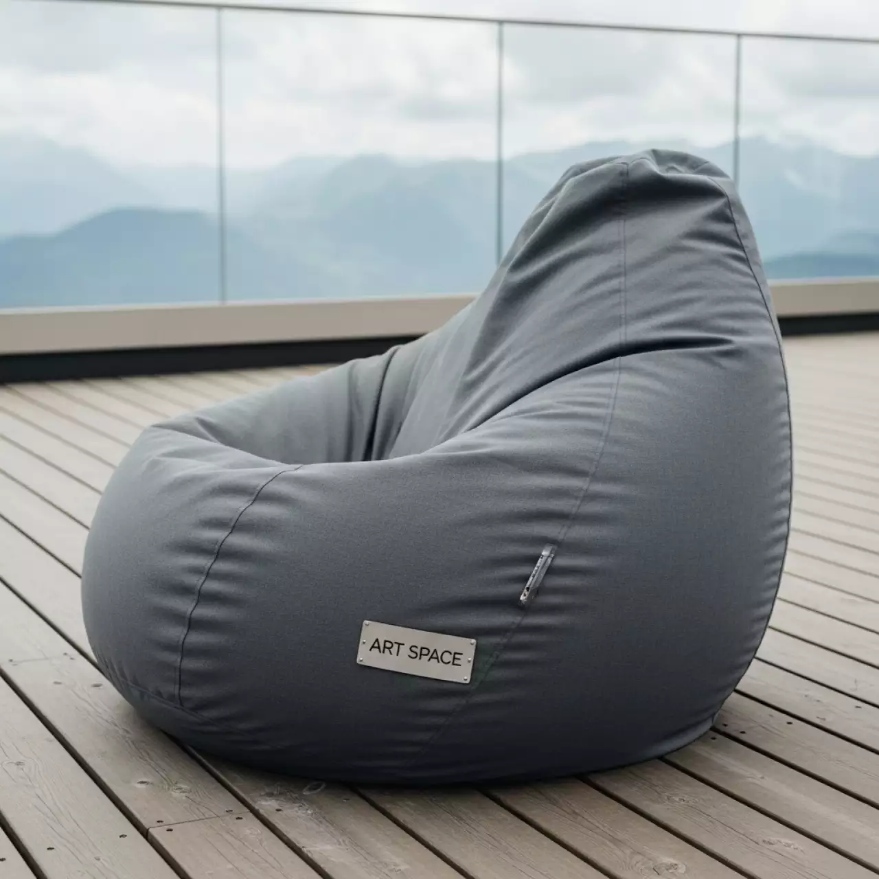 Аренда Пуф кресло мешок серый на курорте «Газпром» (Альпика) — ART SPACE