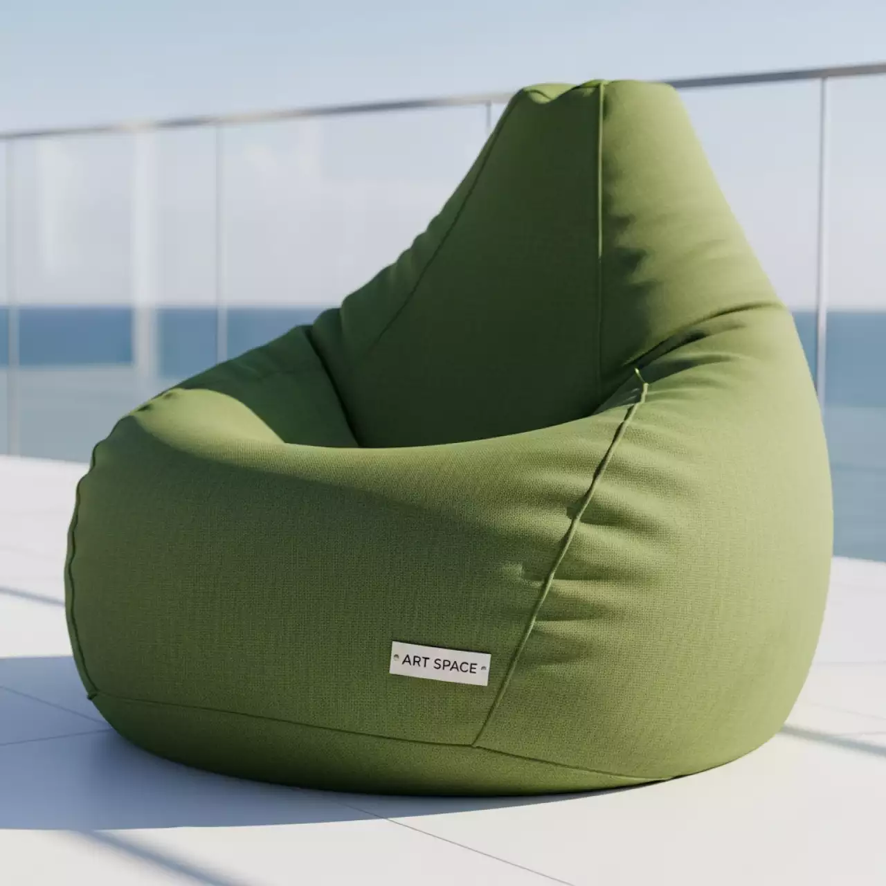 Аренда Пуф кресло мешок зеленое в Karat Resort — ART SPACE