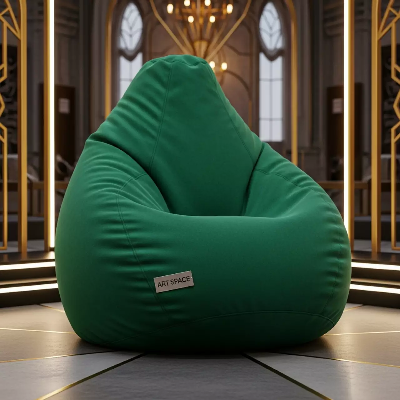 Аренда Пуф кресло мешок зеленый 04 330GN в Ледовом дворце «Айсберг» — ART SPACE