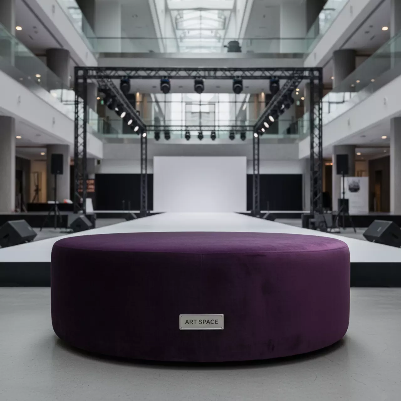 Аренда Пуф круглый фиолетовый Velvet в отеле Hyatt Regency Sochi — ART SPACE