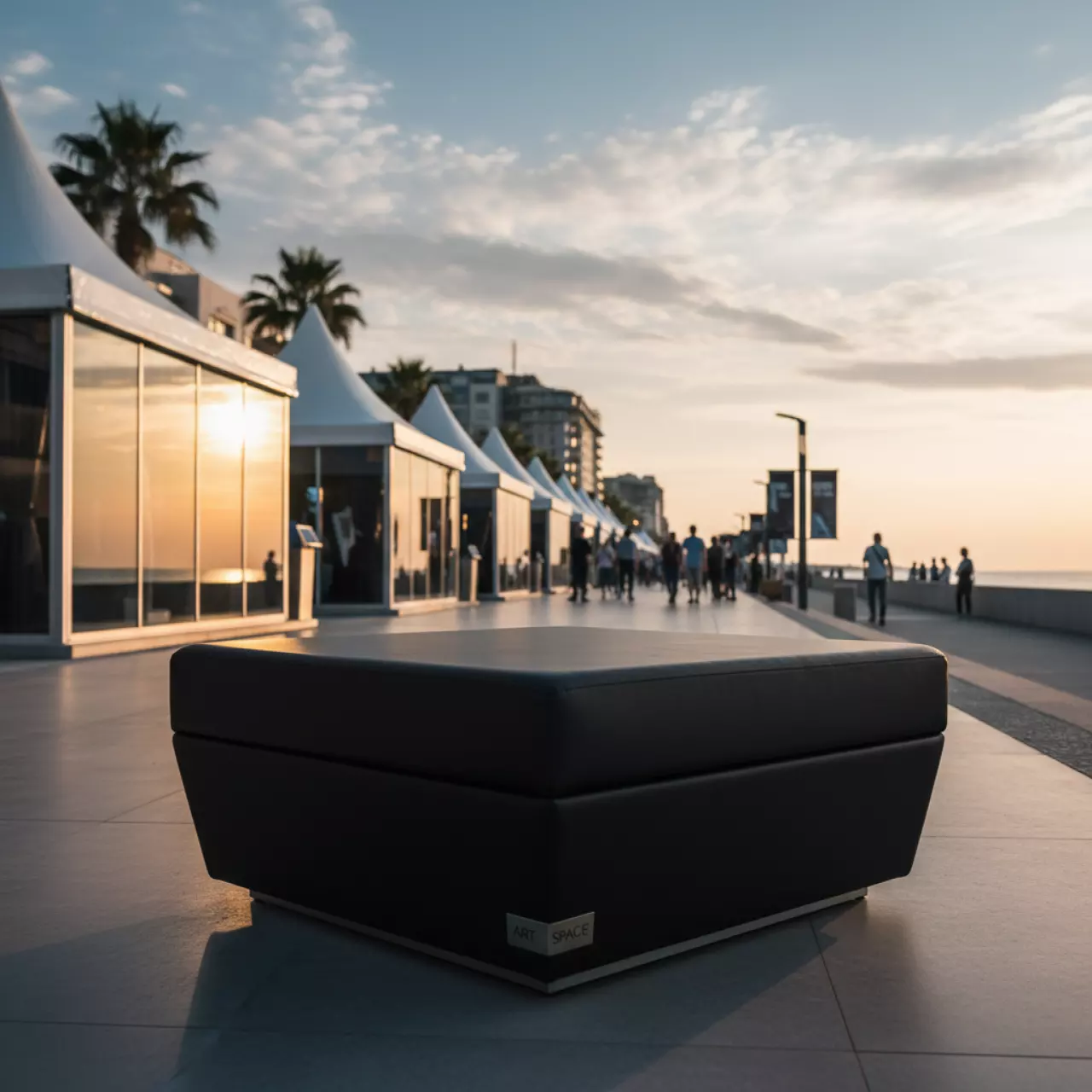 Аренда Пуф Luxio черный на Имеретинской набережной — ART SPACE