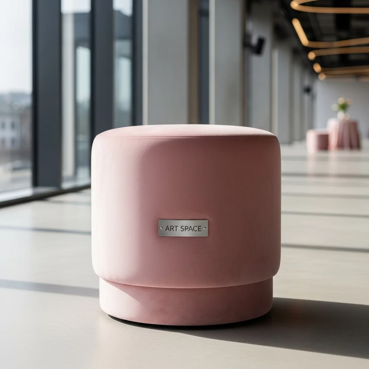 Аренда Пуф малый бархатный Норман розовый 304 в Bridge Resort — ART SPACE