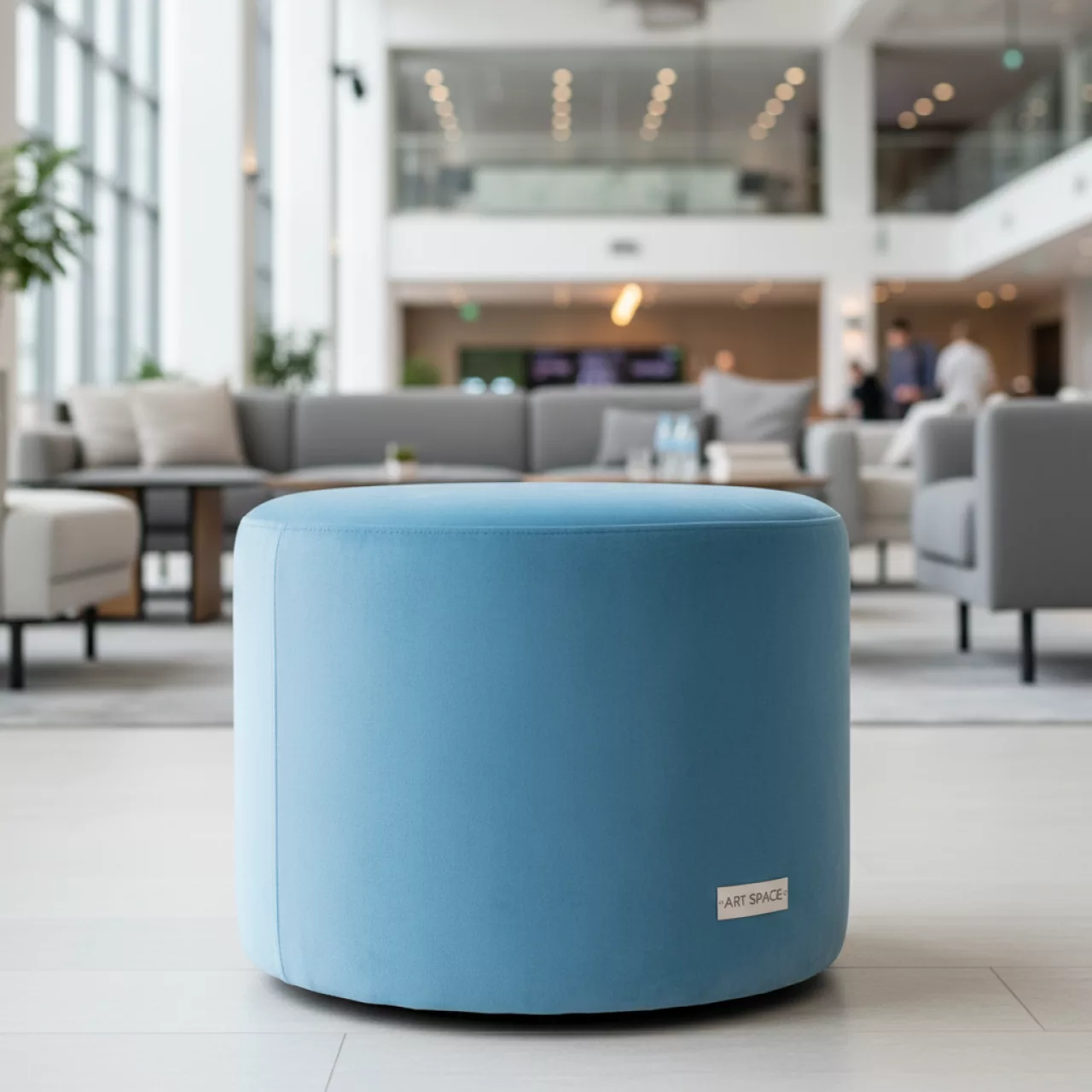 Аренда Пуф малый НОРМАН бархатный голубой в Bridge Resort — ART SPACE