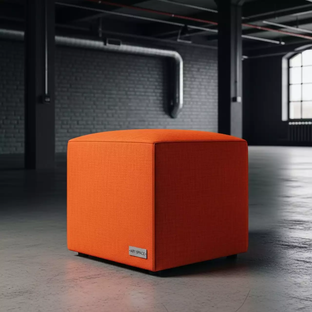 Аренда Пуф orange cube Shape в лофте «Студия 21» — ART SPACE