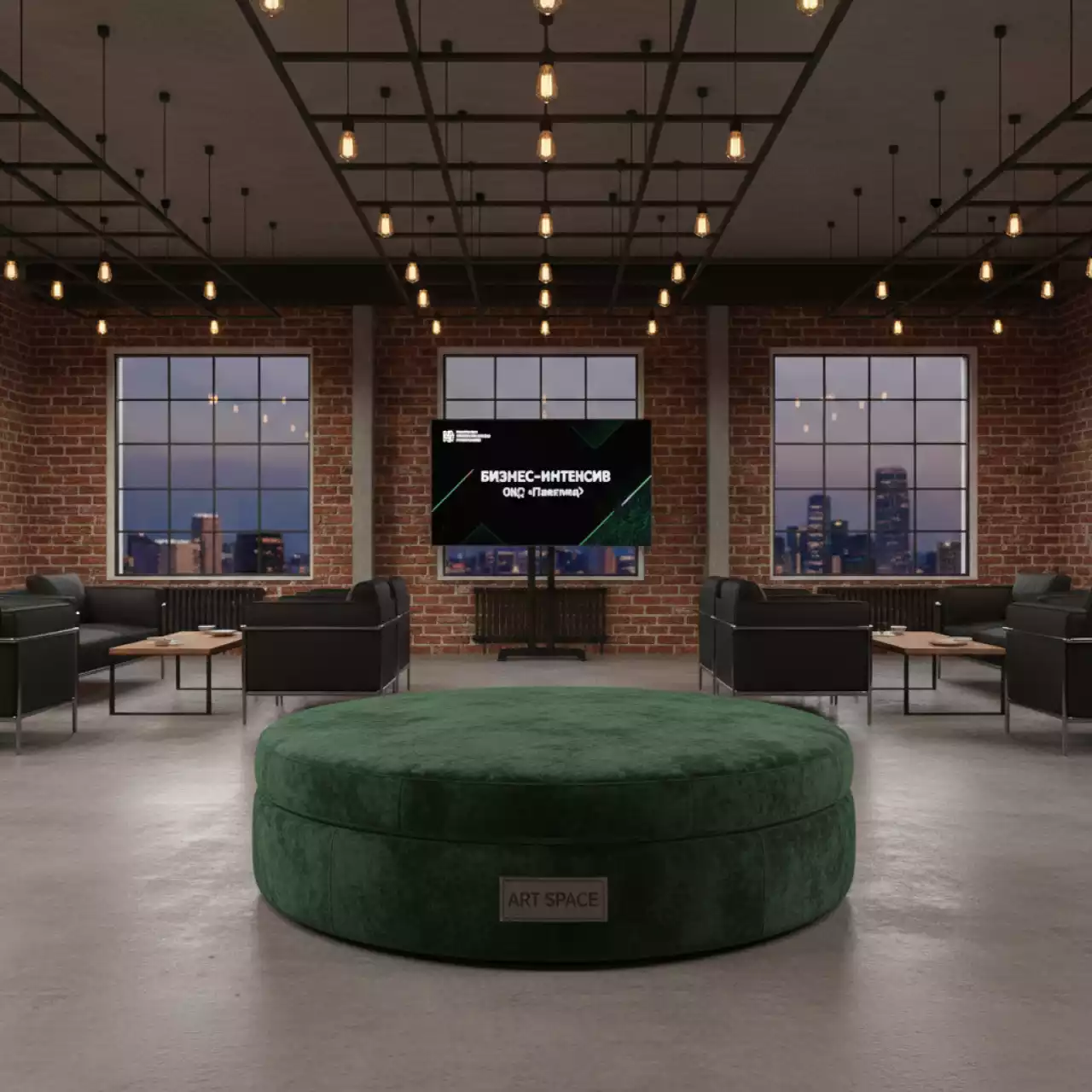 Аренда Пуф П мшистый бархат в ОКЦ «Галактика» — ART SPACE