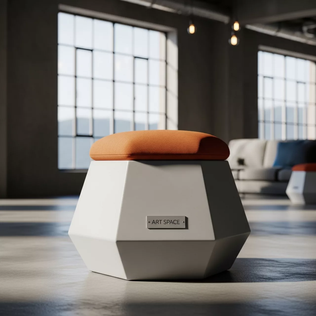 Аренда Пуф пластиковый Maximo Pouf с подушкой в казино «Сочи» — ART SPACE